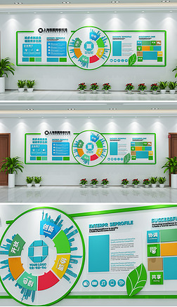 高档绿色环保科技企业文化墙公司形象墙下载-编号18387212-形象墙-我